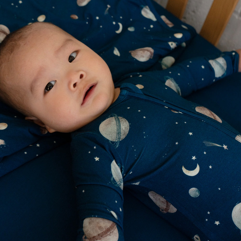 Footed Zipper Sleeper - Space