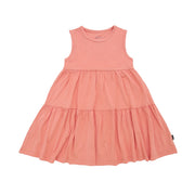 Sleeveless Tiered Dress - Coral