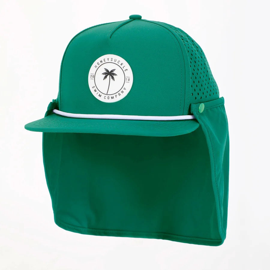 Honeysuckle Swim Snapback Sunhat - Bright Green