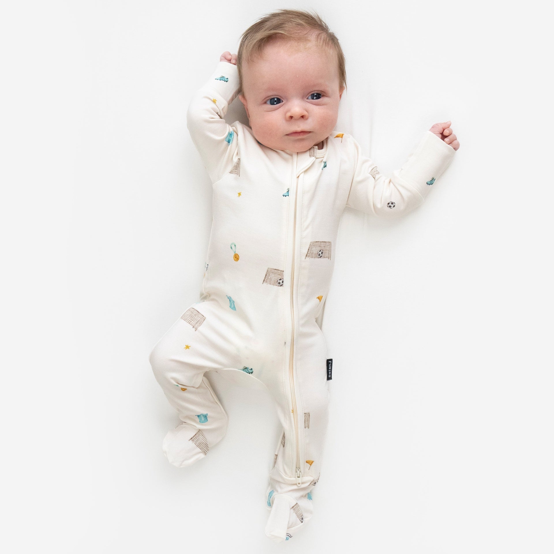 Footed Zipper Sleeper - Soccer
