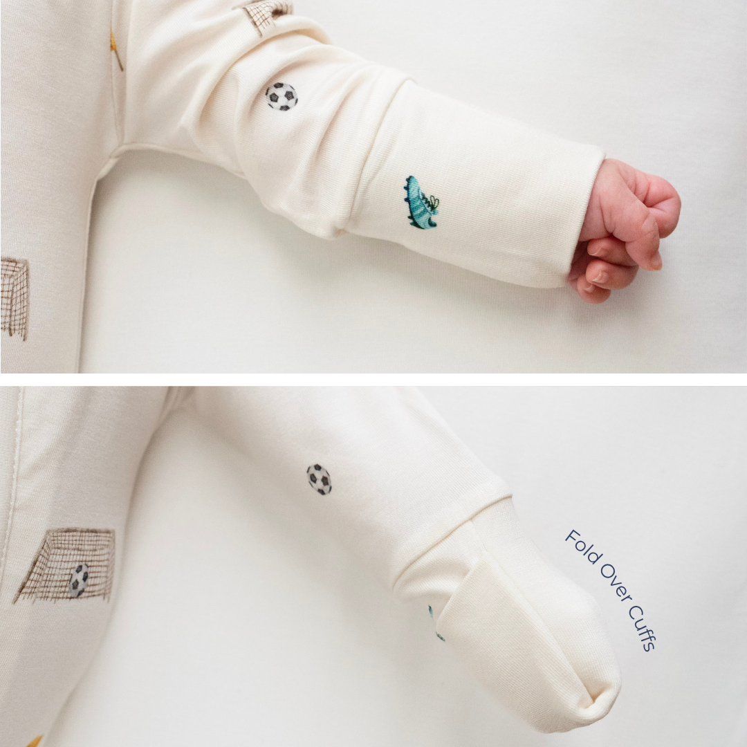 Footed Zipper Sleeper - Soccer