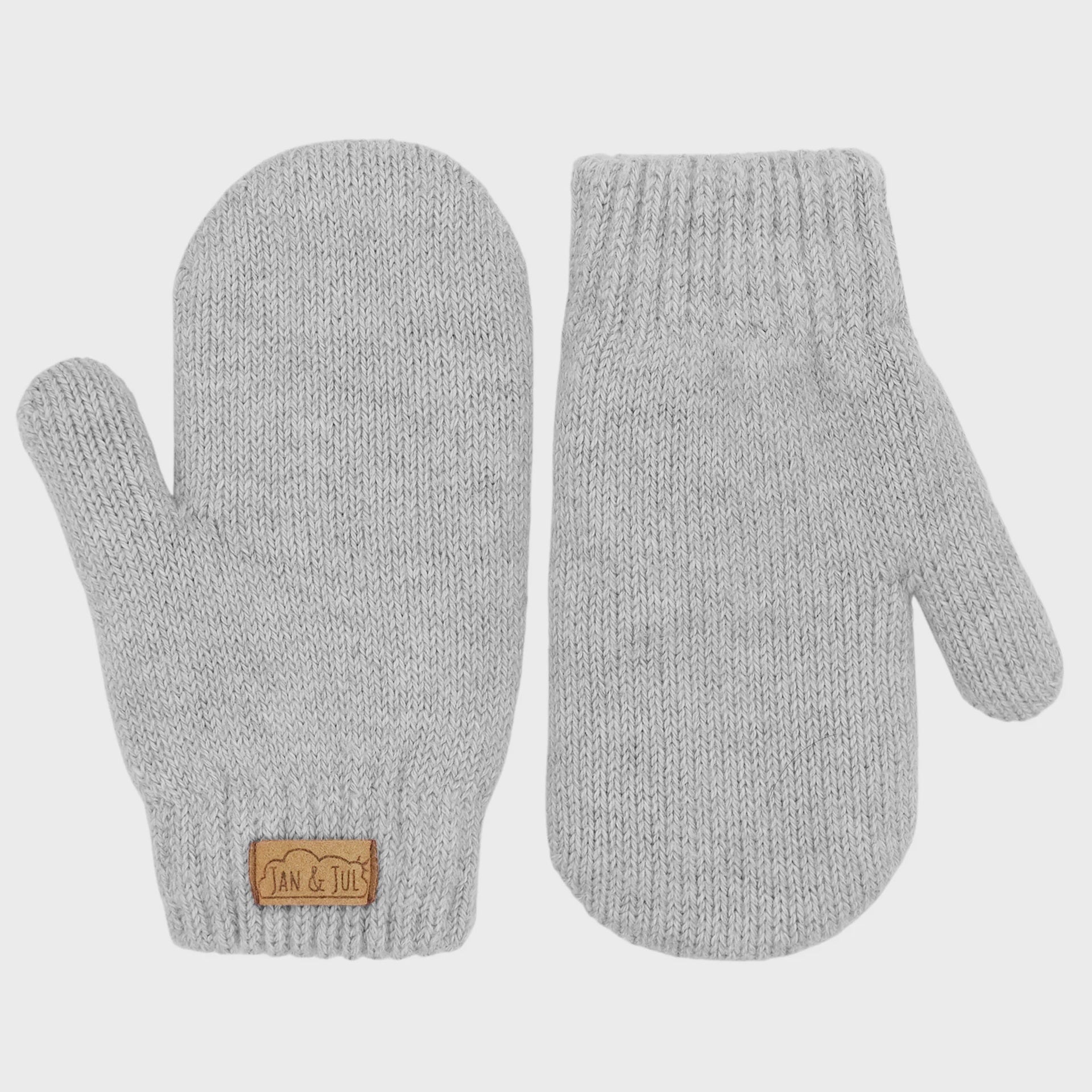 Jan & Jul Knit Mittens - Soft Grey