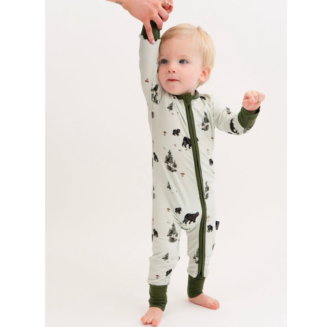 Footless Sleeper - Evergreen Black Bears