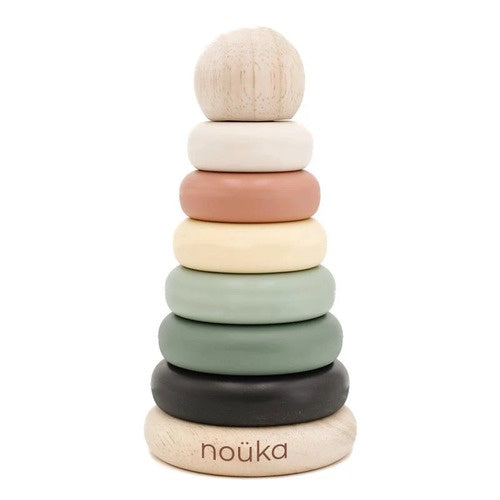 noüka Wood and Silicone Stacker