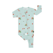 Footless Sleeper with Fold-Over Cuffs - Strawberry Garden