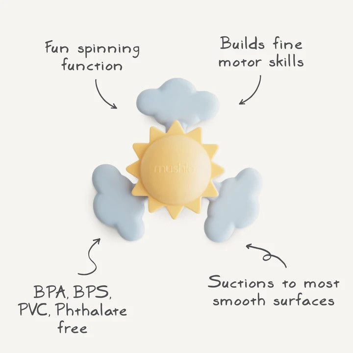Mushie Suction Spinner Toy - Sunshine