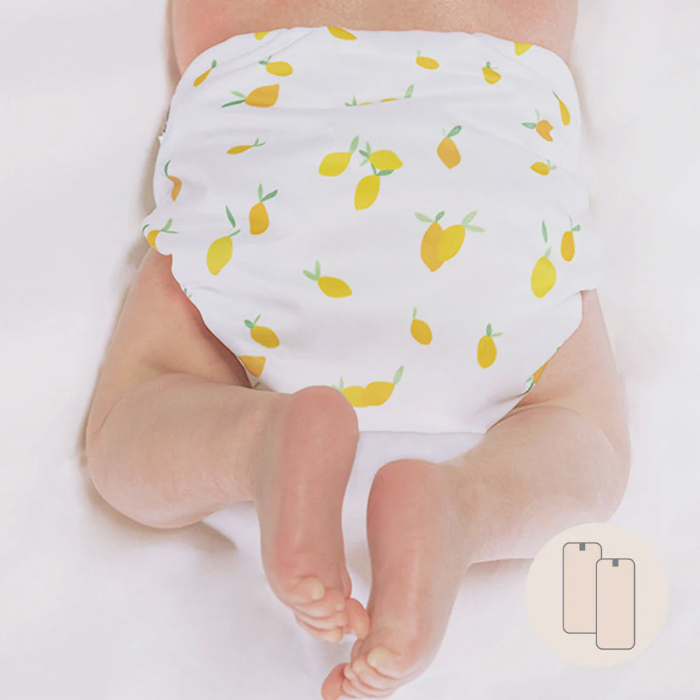 La Petite Ours Snap Pocket Diaper - Citrus