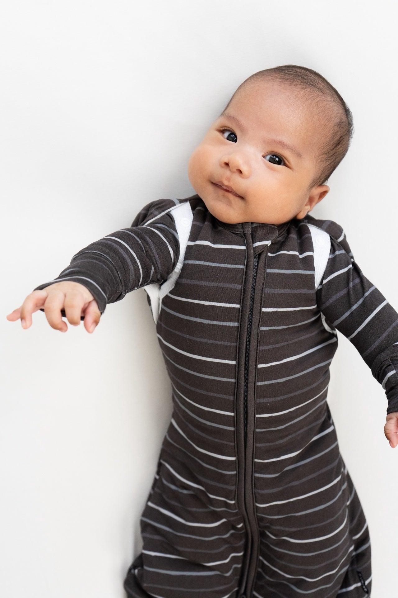 1.0 TOG Convertible Swaddle Sack - Charcoal Stripes