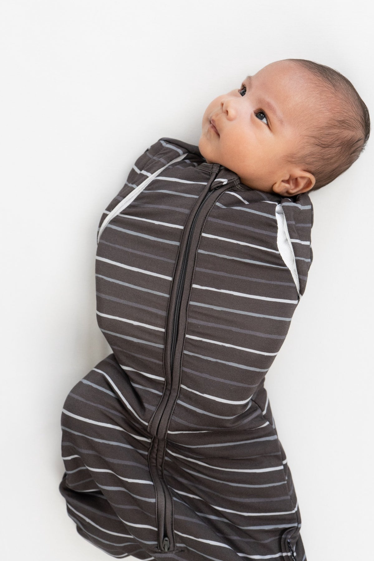 1.0 TOG Convertible Swaddle Sack - Charcoal Stripes