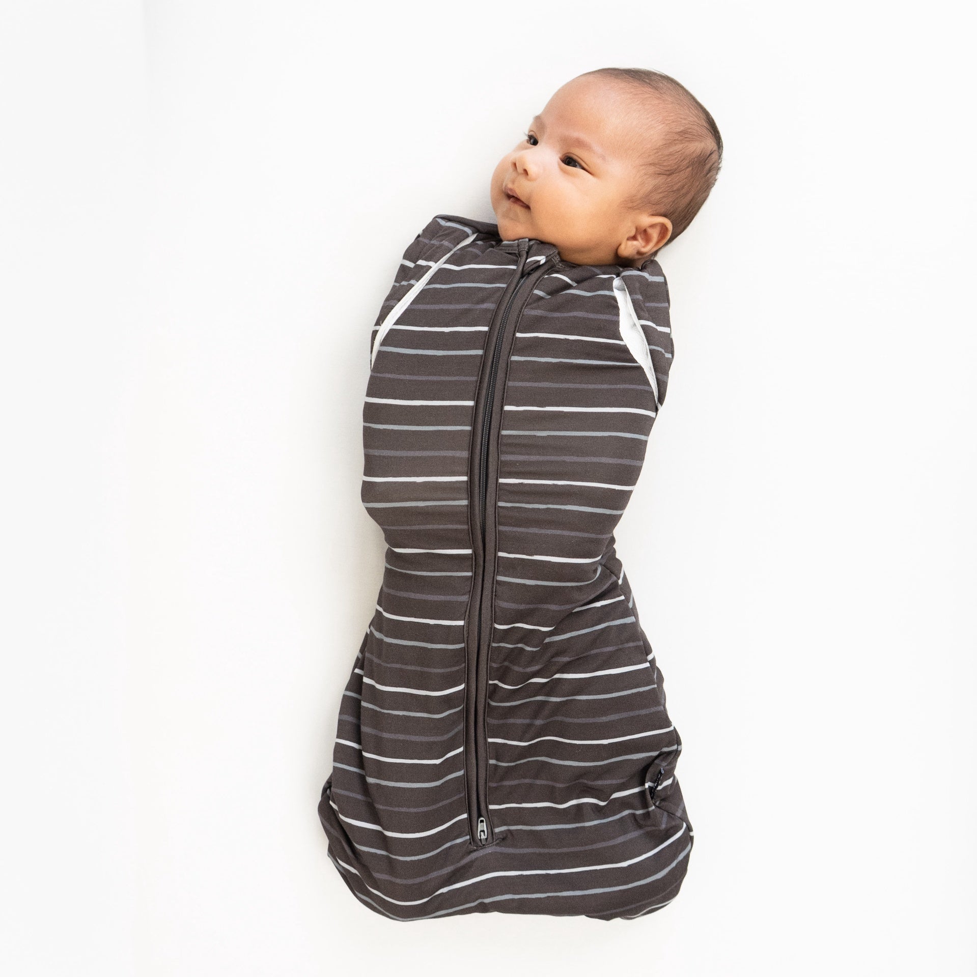 1.0 TOG Convertible Swaddle Sack - Charcoal Stripes