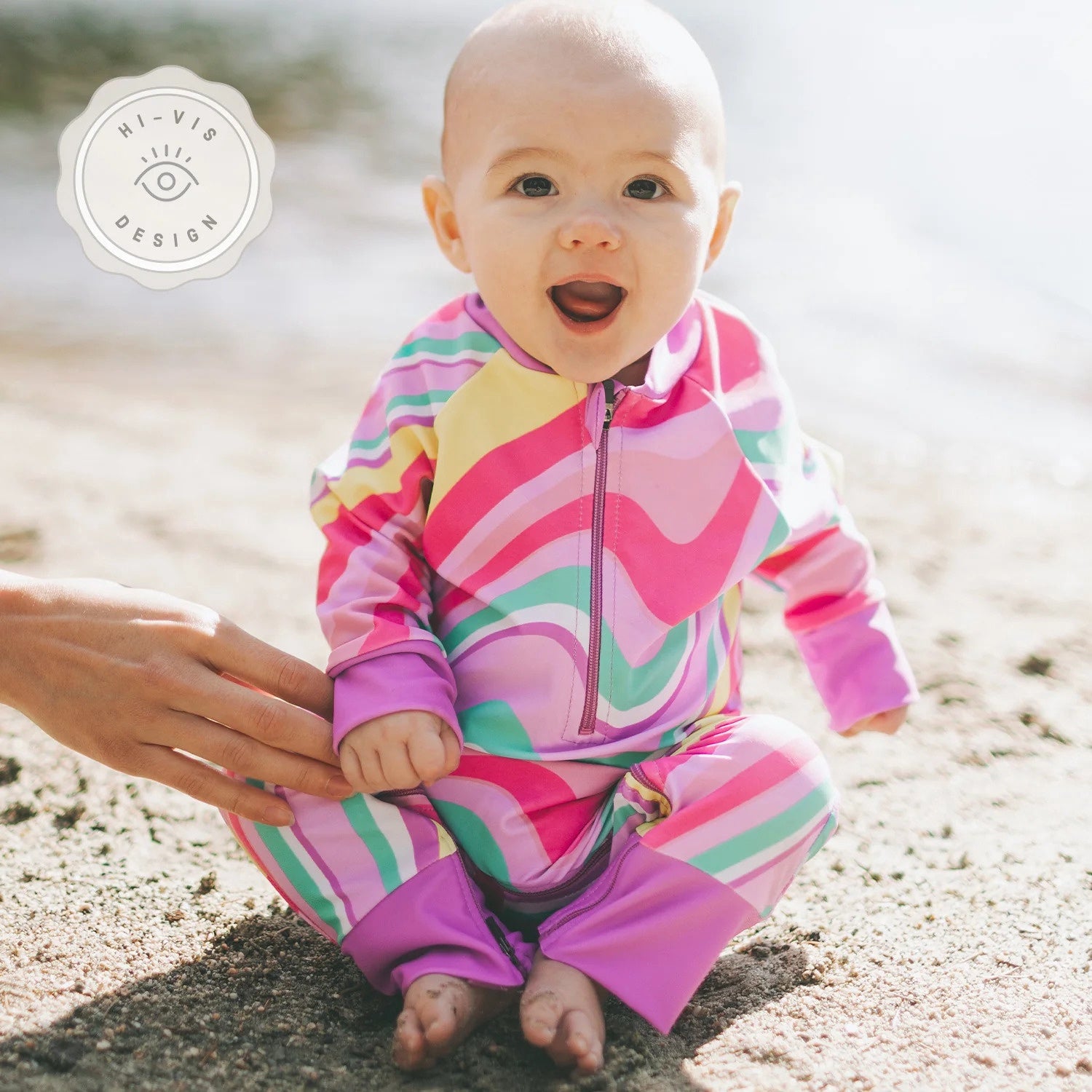 Honeysuckle Swim Sunsuit - Swirl Power