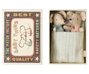 Maileg Baby Twin Mice in Matchbox - Polka Dot