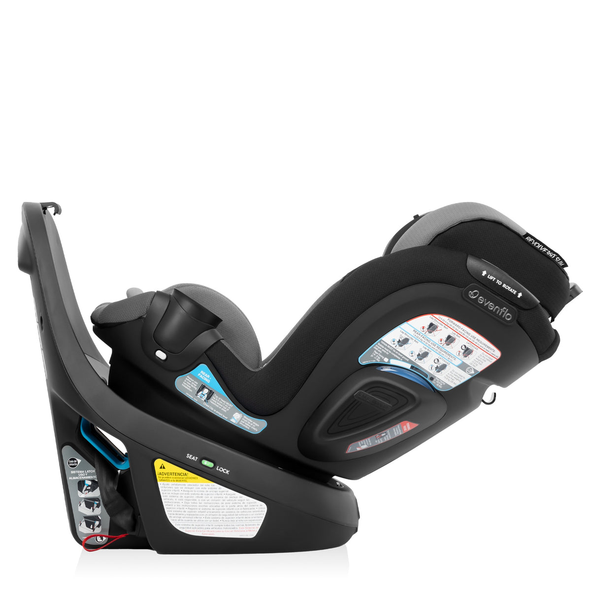 evenflo Gold Revolve360 Slim 2-in-1 Rotational Car Seat with SensorSafe