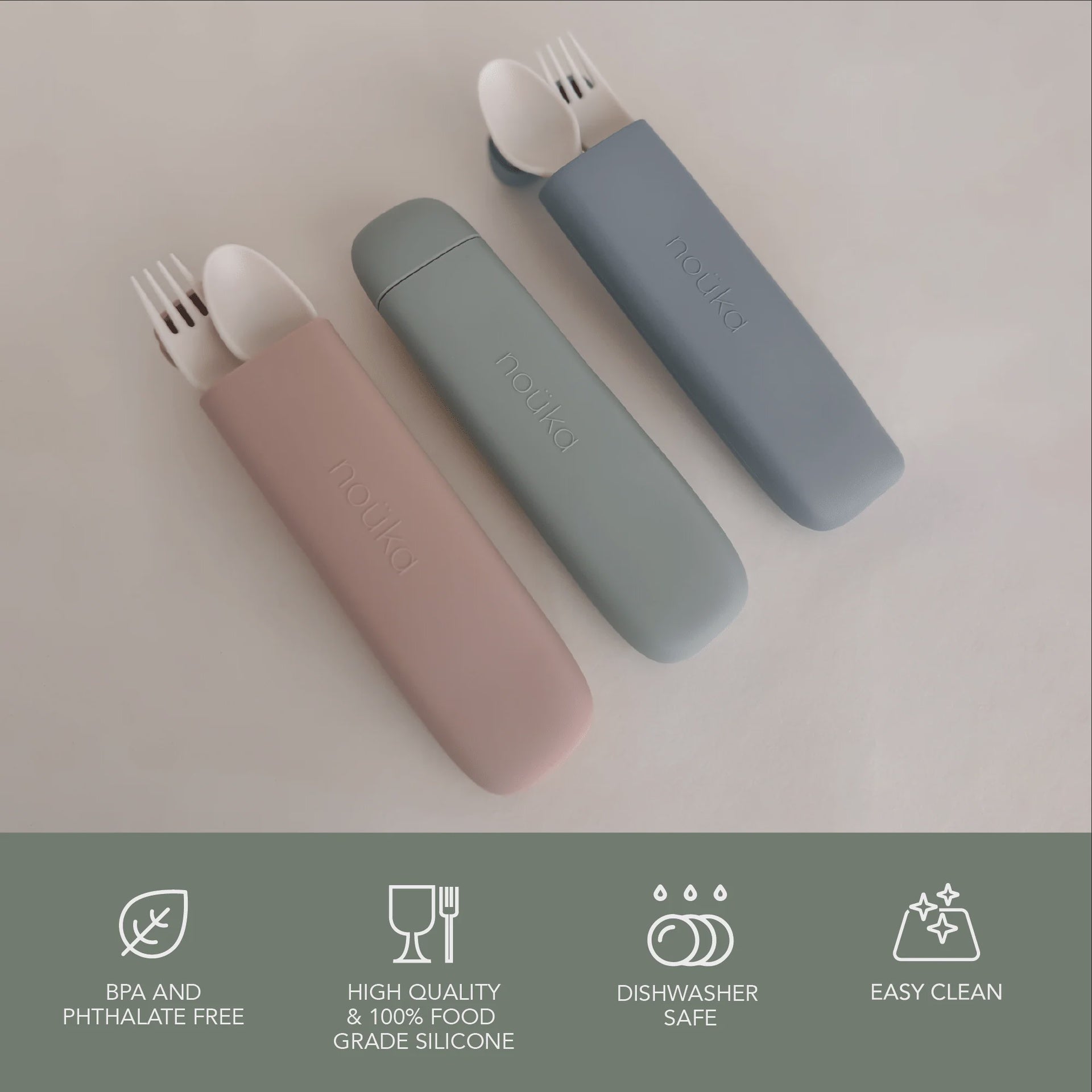 Noüka Reusable Utensil Set & Carry Case