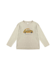 Rylee + Cru Raw Edge Long Sleeve Tee - Taxi