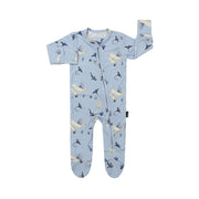 Footed Zipper Sleeper - Whale Lover