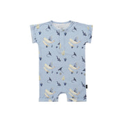 S/S Shortall Romper - Whale Lover