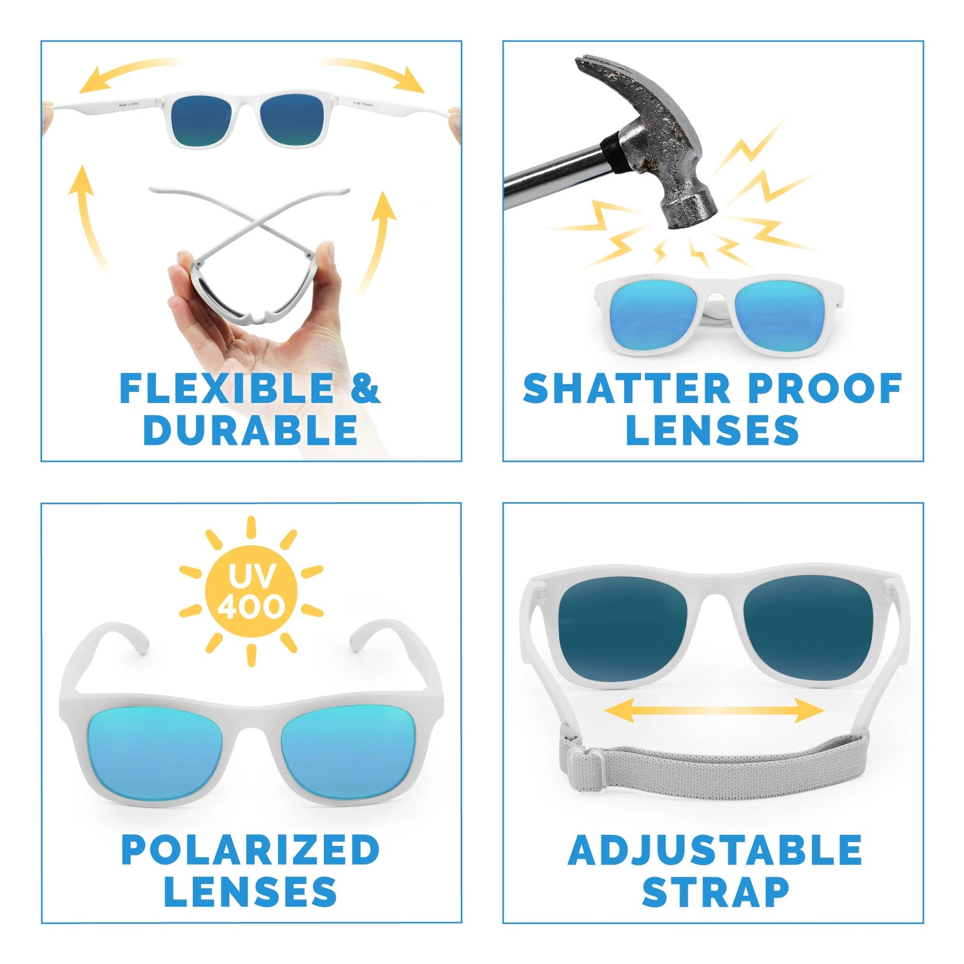 Jan & Jul Urban Xplorer Sunglasses White Aurora