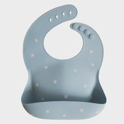 Mushie Silicone Baby Bib - White Daisy