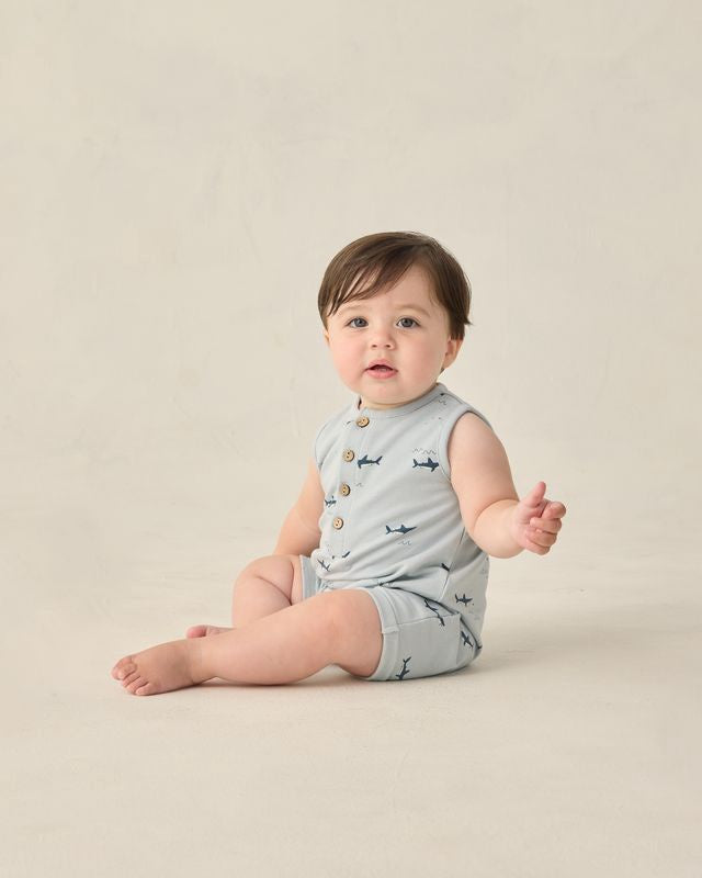 Rylee + Cru Davis Romper - Sharks