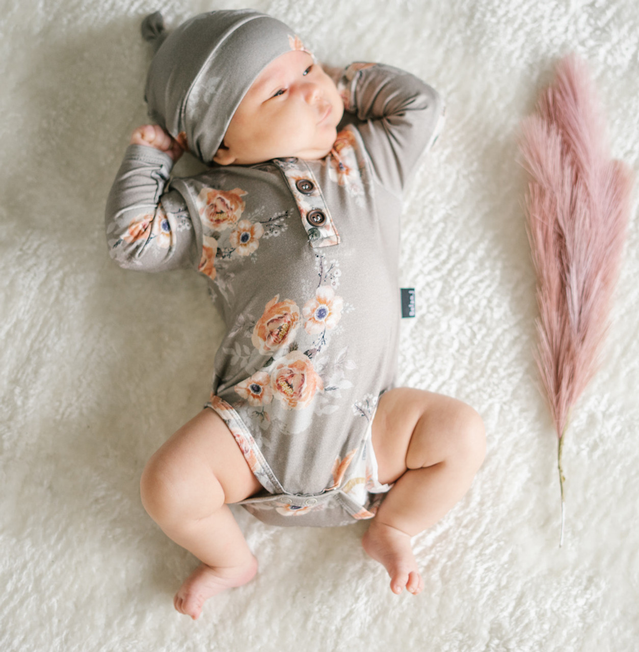 Belan.J L/S Onesie - Blooms