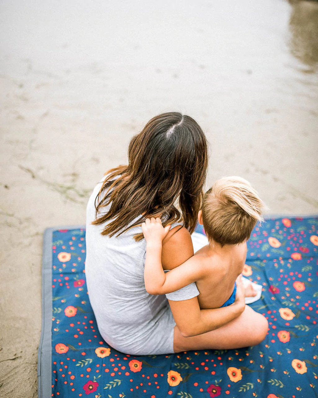 Little Unicorn - 5X5 Outdoor Blanket - Midnight Poppy