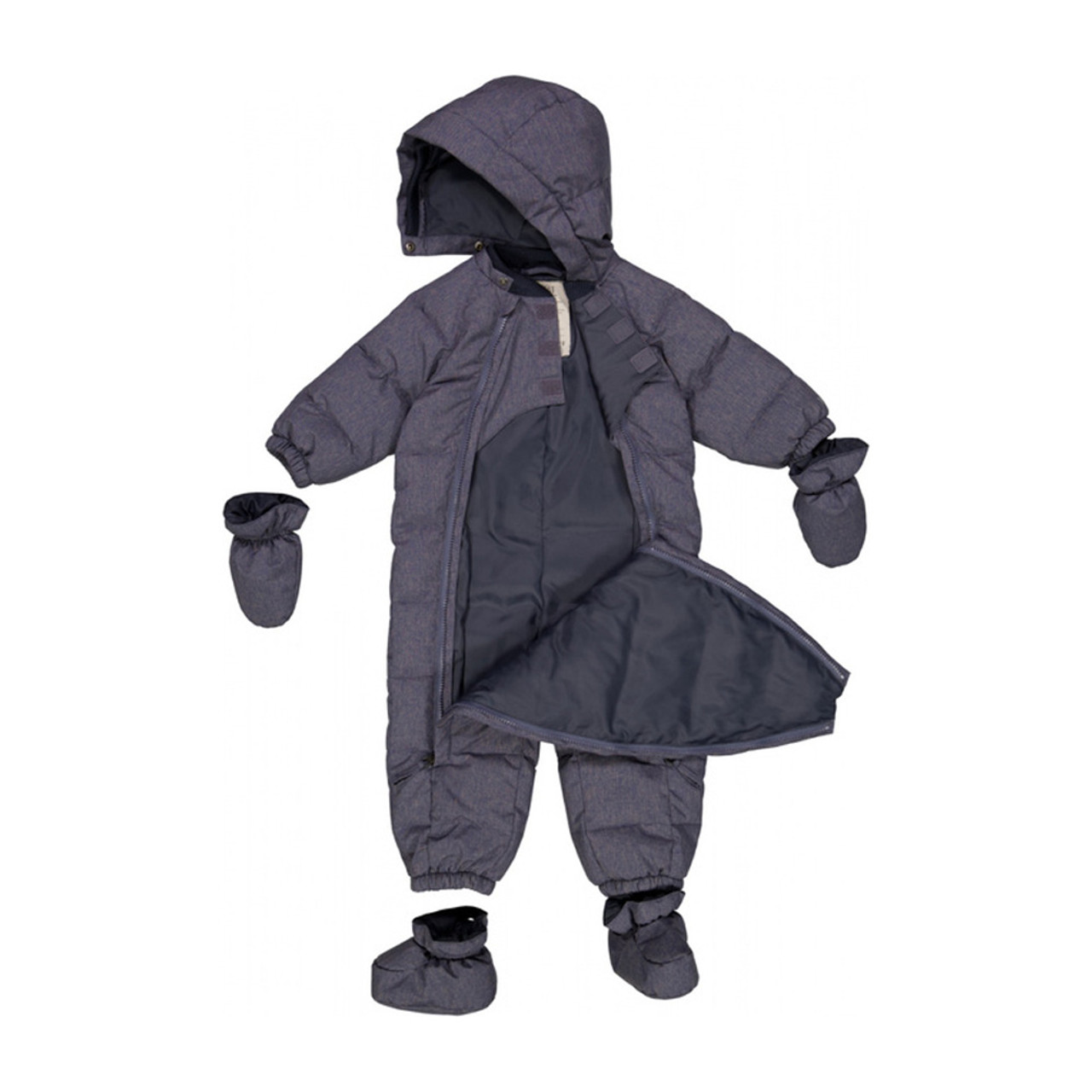 Wheat Kids Puffer Baby Suit Dark Blue Melange